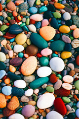 Fototapeta na wymiar multicolored pebbles, generated by artificial intelligence