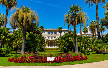 Villa Massena Musee art museum, palace and garden at Promenade des Anglais in historic Vieux Vieille Ville old town of Nice in France