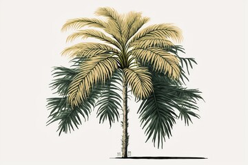 Naklejka na ściany i meble palm tree isolated on white
