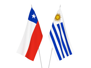 Chile and Oriental Republic of Uruguay flags