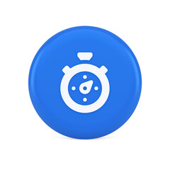 Stopwatch button timer speed time counting application panel interface 3d realistic icon