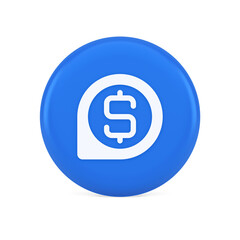 Bank money exchange map pin pointer button cash location dollar symbol web app design 3d icon