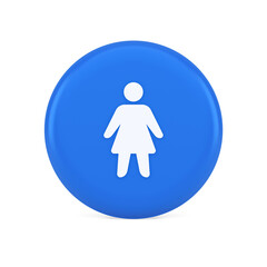 Woman silhouette staff member unrecognizable person button user profile interface 3d icon