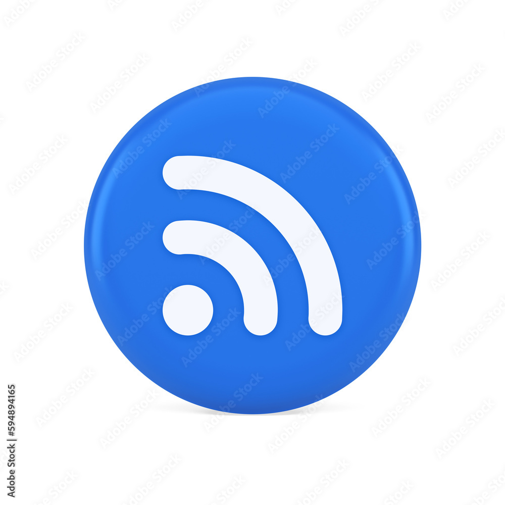 Poster wifi available access button wireless internet connection signal 3d realistic icon
