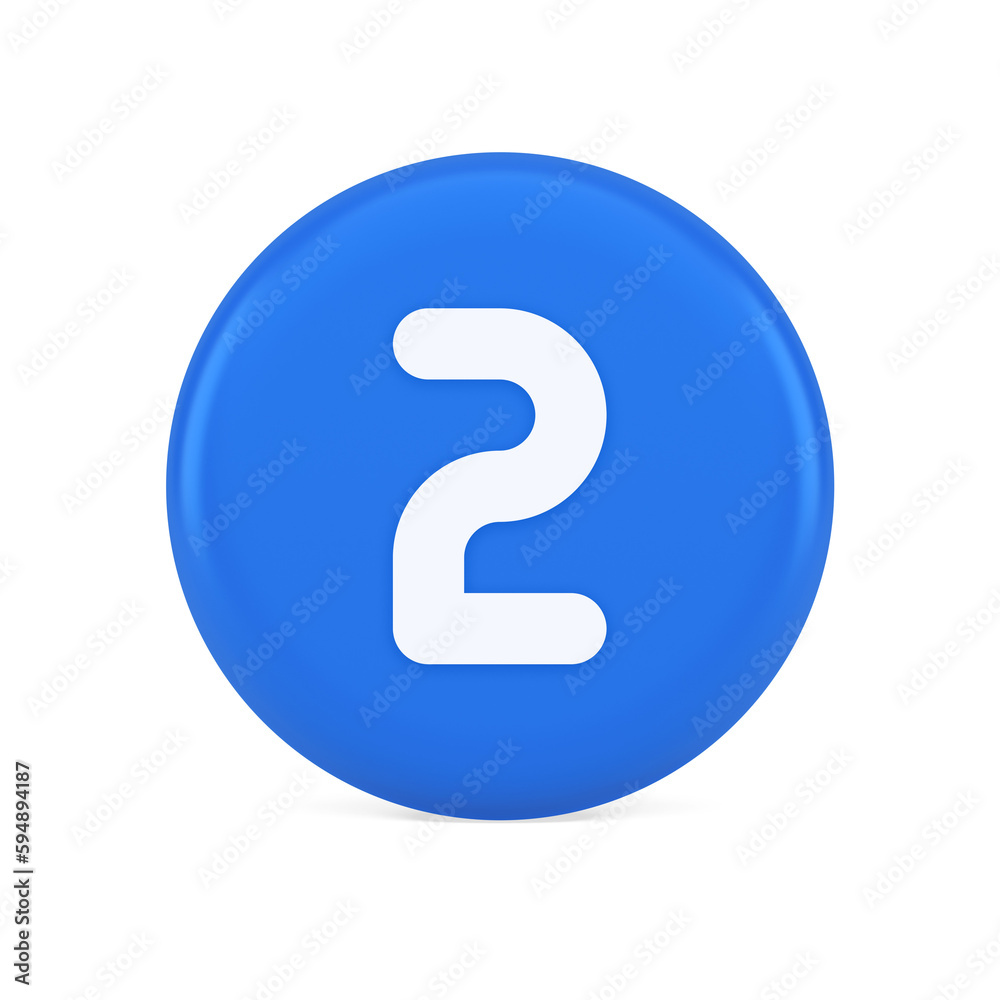 Poster two character button numeral cyberspace calculation service 3d realistic icon