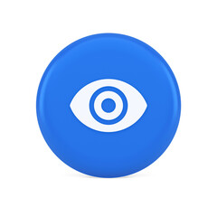 Eye button visibility searching optical lens web application 3d realistic icon