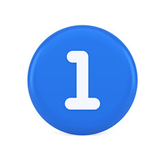 One number button finance counting panel keyboard user interface 3d realistic icon