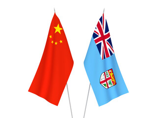 China and Republic of Fiji flags