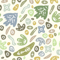 Pattern ws simple abstract shape, symbols, strokes