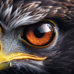 Falcon Eye Pupil Macro Photograph