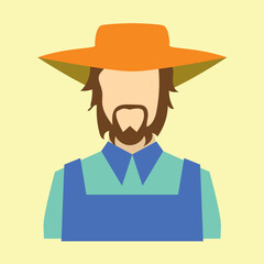 farmer vector art. farmer icon. 