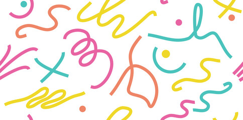 seamless lines, shape, circle, doodle, dot. abstract background in a minimalist style. fashon pattern for print, paper, web design. modern art illustration.