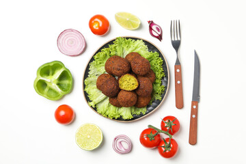 Vegetarian food concept - falafel, tasty falafel balls