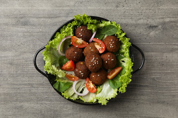 Vegetarian food concept - falafel, tasty falafel balls