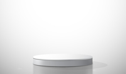 Realistic 3d podium, minimal design. Abstract scene pastel color. Podium background for display products and cosmetic advertising.