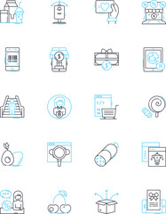 Culinary Arts linear icons set. Flavorful, Fusion, Spices, Ingredients, Gourmet, Presentation, Appetizing line vector and concept signs. Techniques,Savory,Pastry outline illustrations