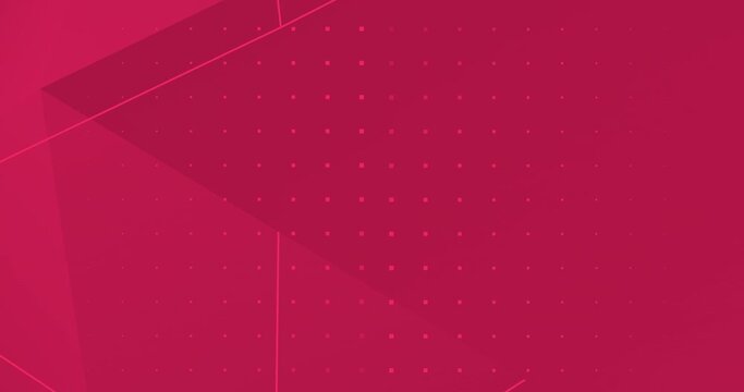 Abstract maroon luxury polygonal background with red line dots, geometric shapes. Trendy 3d blank space. Hi-tech network video design. Premium minimal animated banner. Modern seamless looped animation