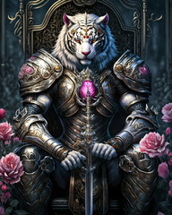 Fototapeta premium Brutal metal tiger