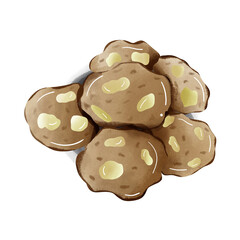 Cute brown cookies look tasty