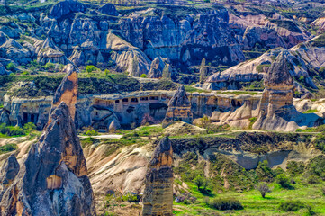 Fairy Chimneys rock formation in Cappadocia, Turkey.