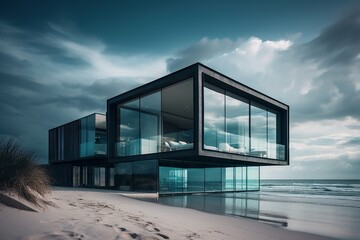 Modern Beach Villa Generative AI
