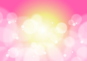 玉ボケがキラキラ光る背景イメージ（ピンク）