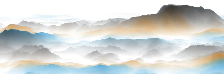 clouds over mountains