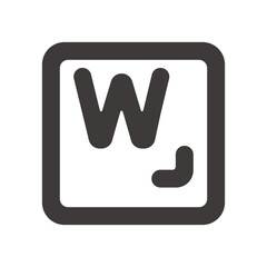 製品設計やアプリ開発やプログラミングに使える、シンプルで使いやすいアルファベットWアイコン