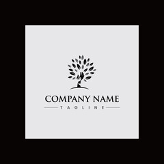 Tree, leafs and hands logo vector volunter, charity, team, foundation, philanthropy, family logo editable