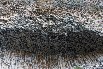 Symphony of stones. Basalt columns in Garni Gorge, Armenia.