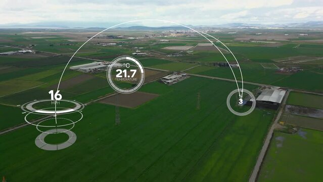 agriculture smart farming technology - industry 4.0.Concept Harvesting and Planting with Technology and smart farming. . High quality 4k footage
