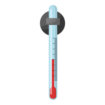 thermometer for measuring temperature, thermometer for aquarium. vector isolated on a white background