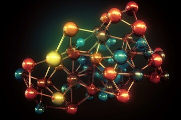 Abstract molecular structure. Generative AI