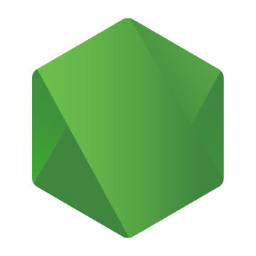 Node.js logotype, server environment vector logo