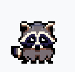 Fototapeta premium Racoon pixelart