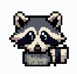 Racoon pixelart