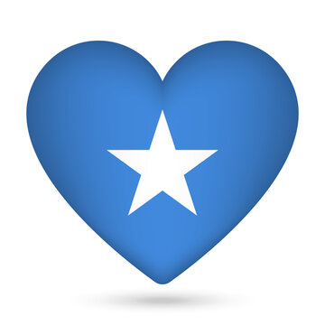 recommend clip art: Somalia Islands flag in heart shape. Vector illustration.