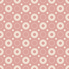 Pink Lacey Flower Spots Seamless Vector Repeat Pattern