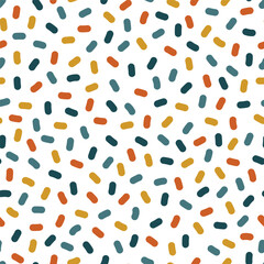 Colorful Sprinkle Scatter Seamless Vector Repeat Pattern