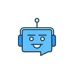 Chatbot Speech Bubble vector concept creative colored icon