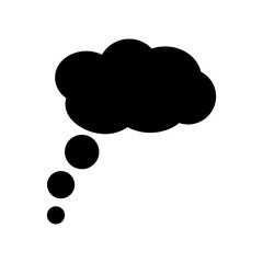 Cloud speech bubble vector icon. 
Dialog illustration sign. Chat symbol or logo.