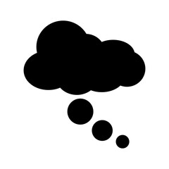 Cloud speech bubble vector icon. 
Dialog illustration sign. Chat symbol or logo.