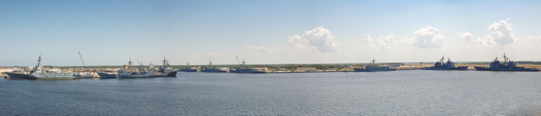 The Military Boat Mayport Docked in Flordia on a Summer Day