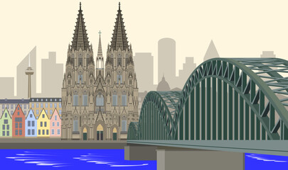 Cologne vector sityscape © laraslk