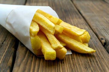french fries on a table