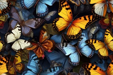 Butterflies Butterfly Seamless Repeating Repeatable Texture Pattern Tiled Tessellation Background Image