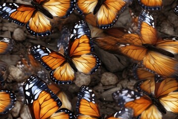 Butterflies Butterfly Seamless Repeating Repeatable Texture Pattern Tiled Tessellation Background Image