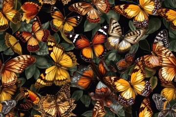 Butterflies Butterfly Seamless Repeating Repeatable Texture Pattern Tiled Tessellation Background Image