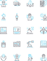 Environmental conservation linear icons set. Recycling, Sustainability, Renewable, Biodiversity, Carbon, Ecosystem, Conservation line vector and concept signs. Green,Climate,Habitat outline
