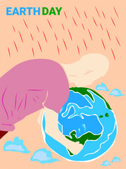Take care the globe. Earth day 22 April 2023.